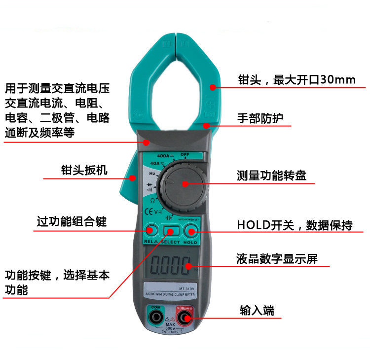 钳形表使用方法及注意事项